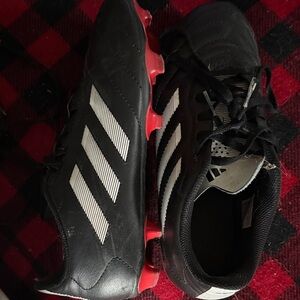 adidas Black White Red Kids Soccer Cleats